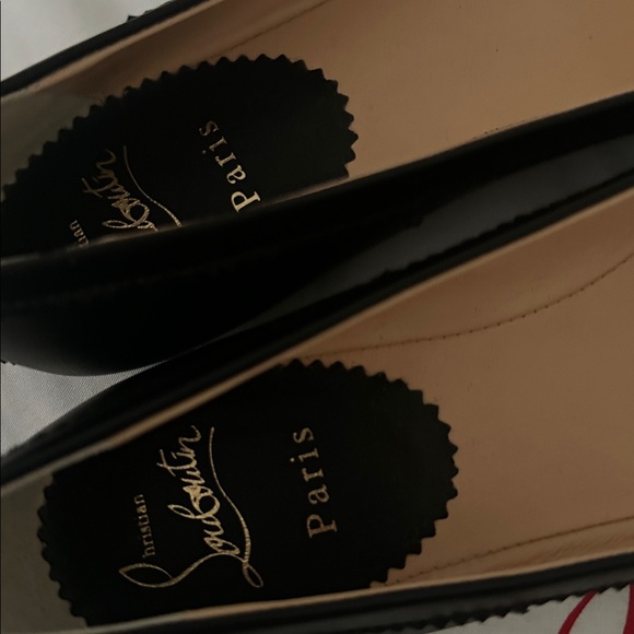 Christian Louboutin Black Leather Flats - Picture 4 of 5